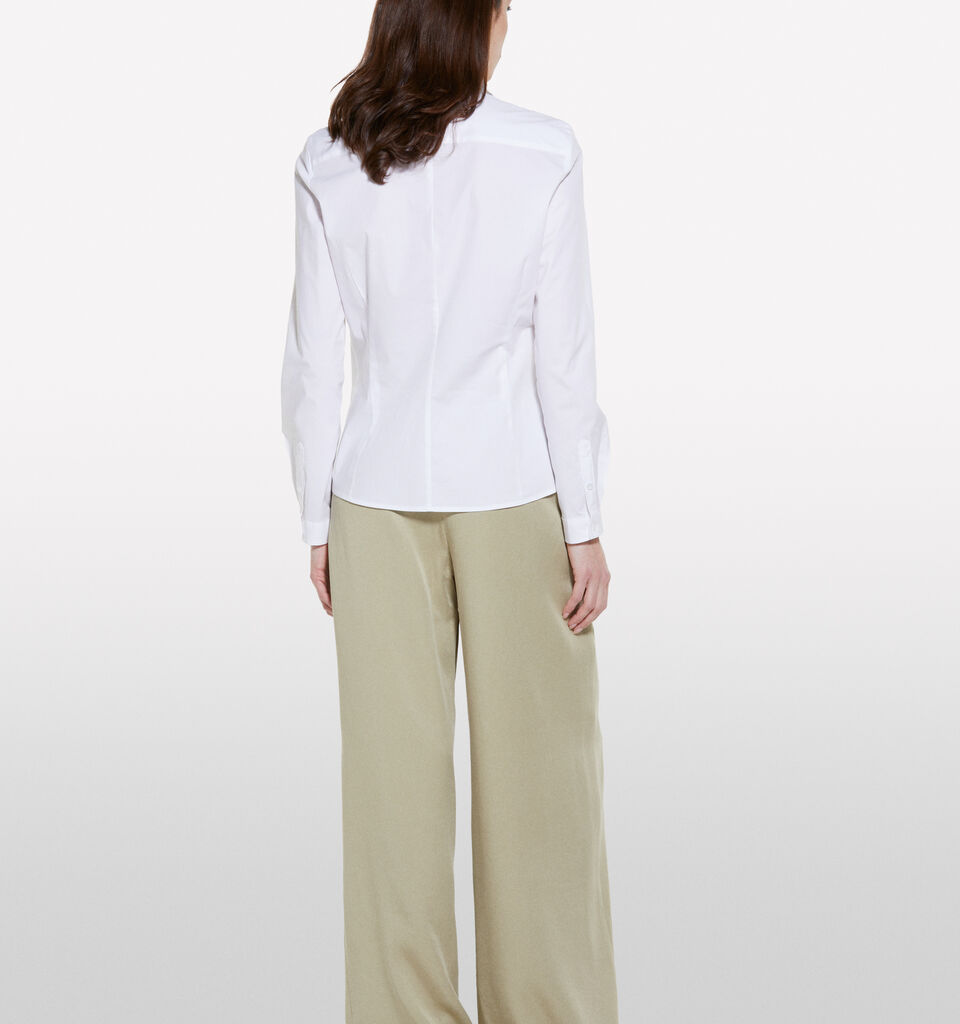 White slim fit shirt - null - White | Sisley image number 3